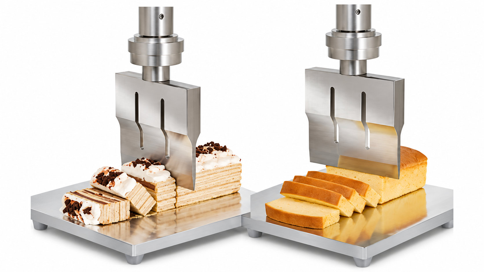 Corte industrial de alimentos con ultrasonido